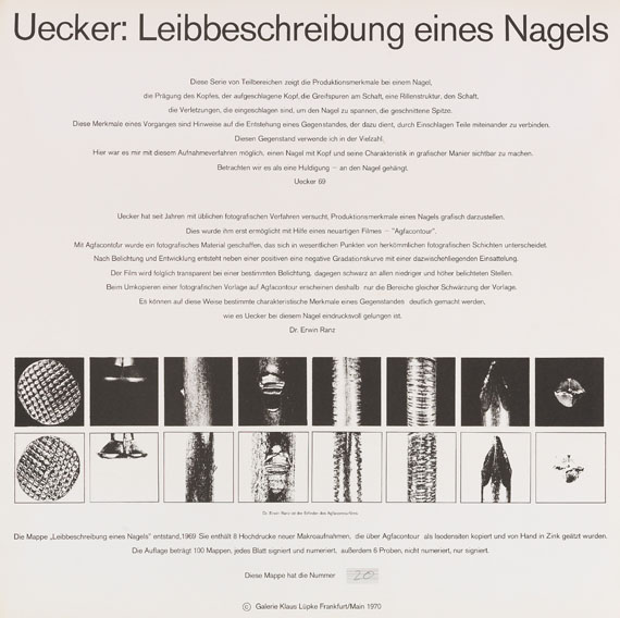 Günther Uecker - Leibbeschreibung eines Nagels - Altre immagini