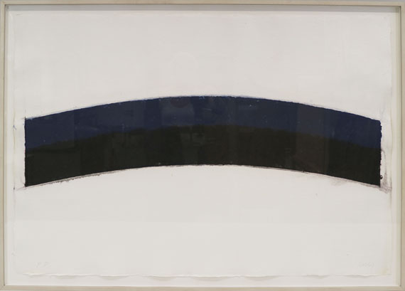 Ellsworth Kelly - Coloured Paper Image III (Blue/Black Curve) - Cornice