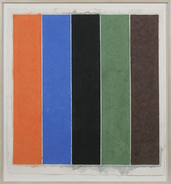 Ellsworth Kelly - Coloured Paper Image XXI (Orange Blue Black Green Brown) - Cornice