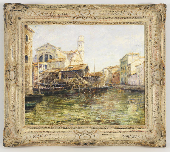 Otto Pippel - Alte Schiffswerft in Venedig - Cornice