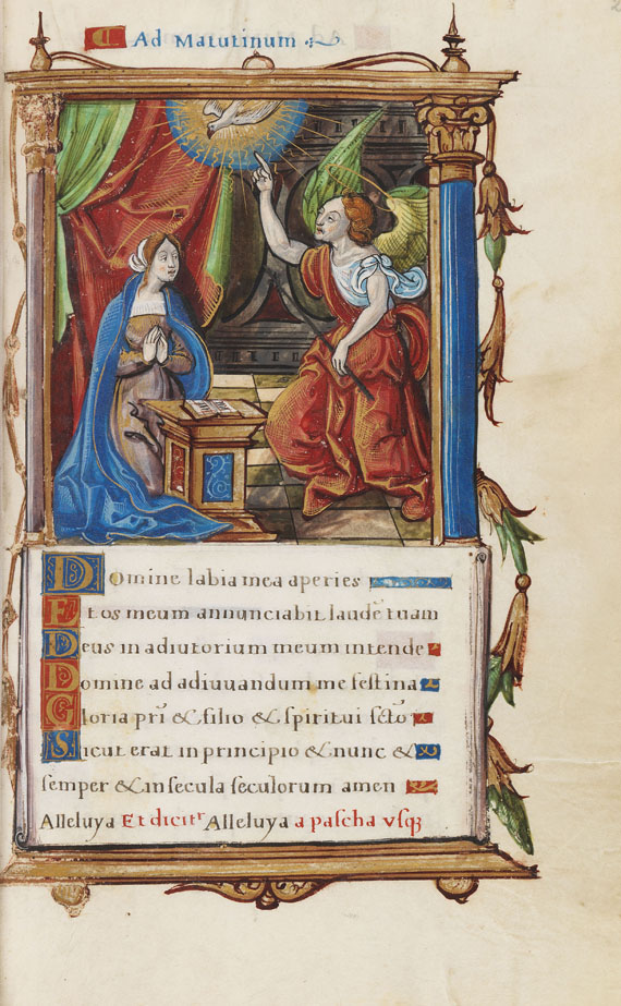  Manuskripte - Stundenbuch. Pergamenthandschrift, Paris um 1520. - Altre immagini