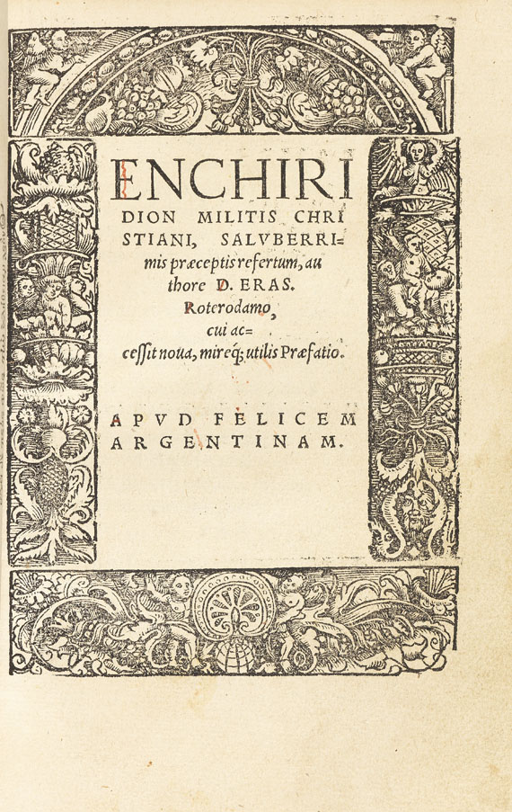 Desiderius Erasmus von Rotterdam - Parabolae. - Angeb.: Enchiridion