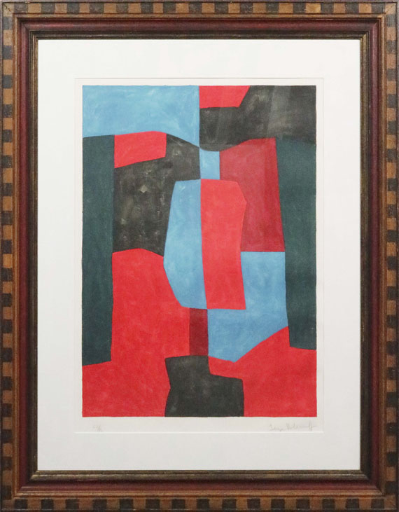 Serge Poliakoff - Composition rouge, verte et bleue - Cornice