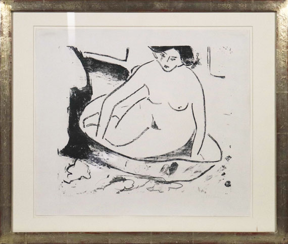 Ernst Ludwig Kirchner - Mädchen im Badetub - Cornice