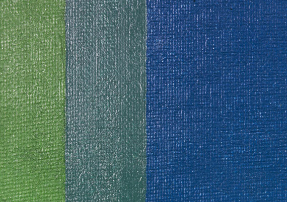 Josef Albers - Squares: Blue and Cobalt Green in Cadmium Green