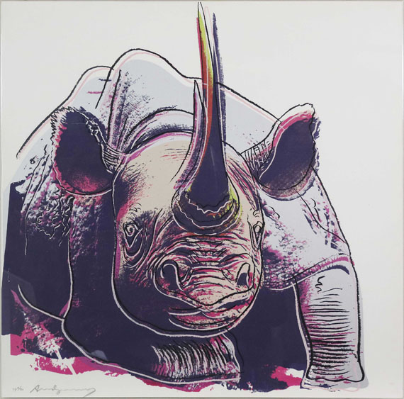 Andy Warhol - Rhinoceros (Endangered Species) - Cornice