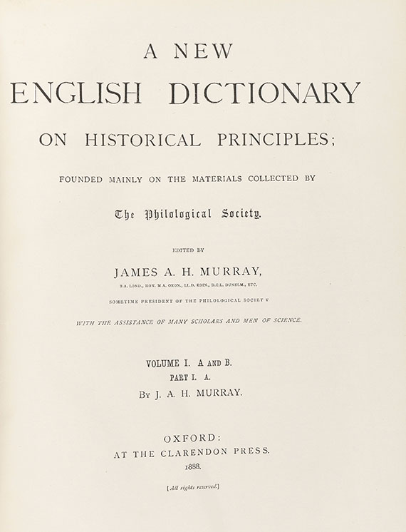 James A. H. Murray - A new English Dictionary. 21 Bde. - Altre immagini