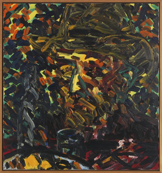 Hahn - Kopf mit Stillleben (Van Gogh)