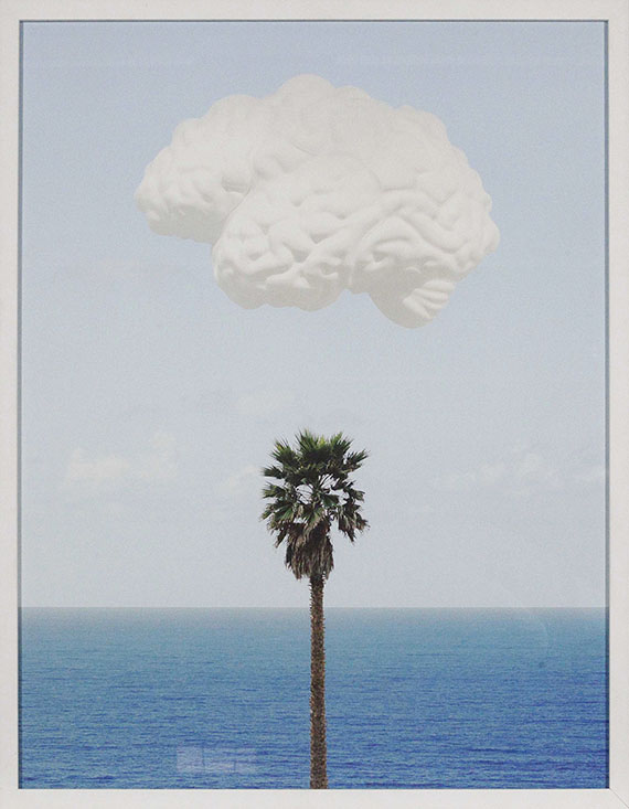 John Baldessari - Brain / Cloud (With Seascape and Palm Tree) - Cornice