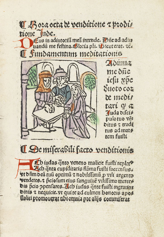  Bertholdus - Horologium devotionis. Um 1498. - Angeb.: Thomas a Kempis, Meditationes - Altre immagini