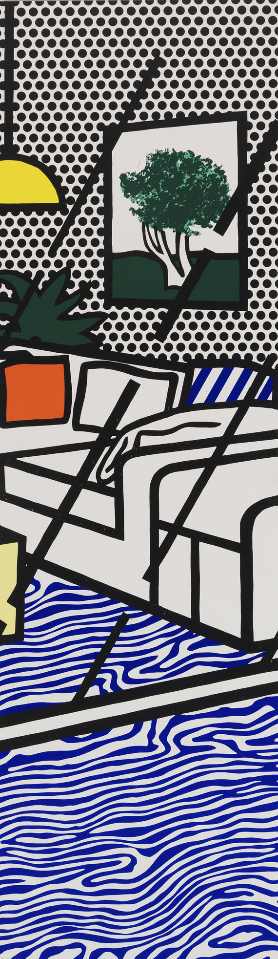Roy Lichtenstein - Wallpaper with Blue Floor Interior - Altre immagini