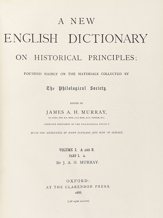 James A. H. Murray - A new English Dictionary. 21 Bände - Altre immagini
