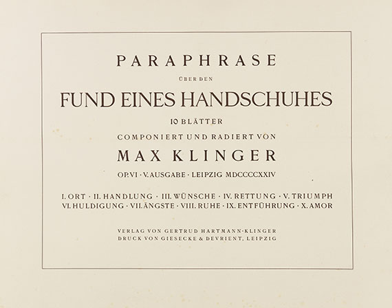 Max Klinger - Ein Handschuh - Opus VI - Altre immagini