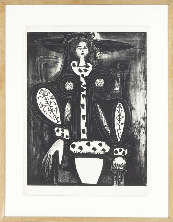 Pablo Picasso - Femme au Fauteuil (d?après le noir) - Cornice