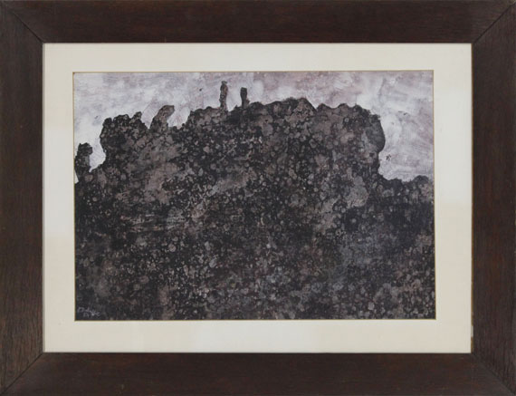 Jean Dubuffet - Paysage rocheux sombre - Cornice