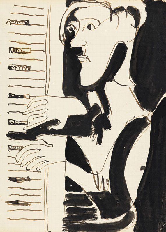 Ernst Ludwig Kirchner - Der Orgelspieler (Orgler) von Spina Julius Hembus