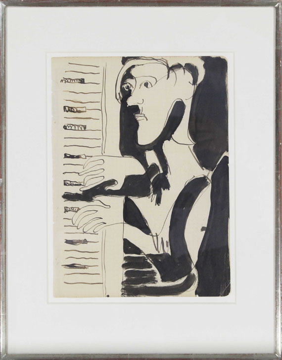 Ernst Ludwig Kirchner - Der Orgelspieler (Orgler) von Spina Julius Hembus - Cornice