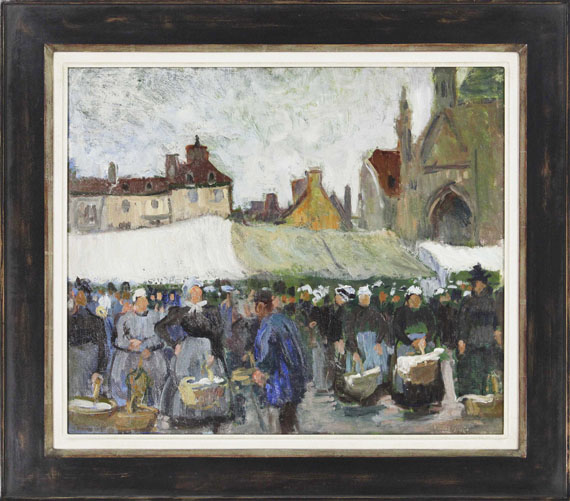 Raoul Dufy - Marché à Falaise (Markt in Falaise) - Cornice