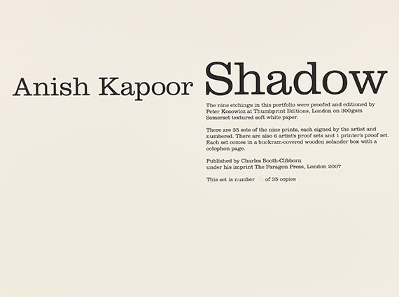 Anish Kapoor - Shadow I - Altre immagini
