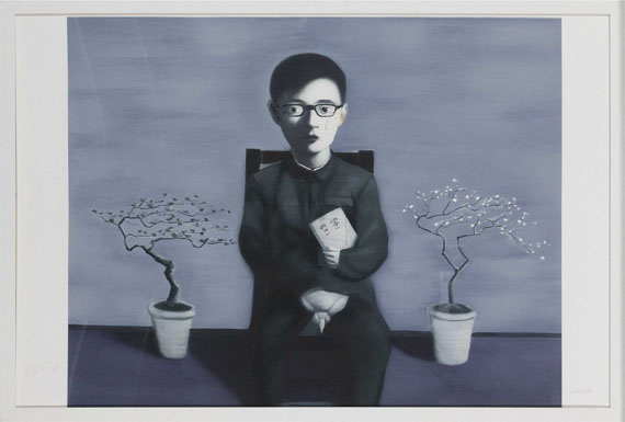 Zhang Xiaogang - Boy and Tree - Planche No. 16 - Cornice