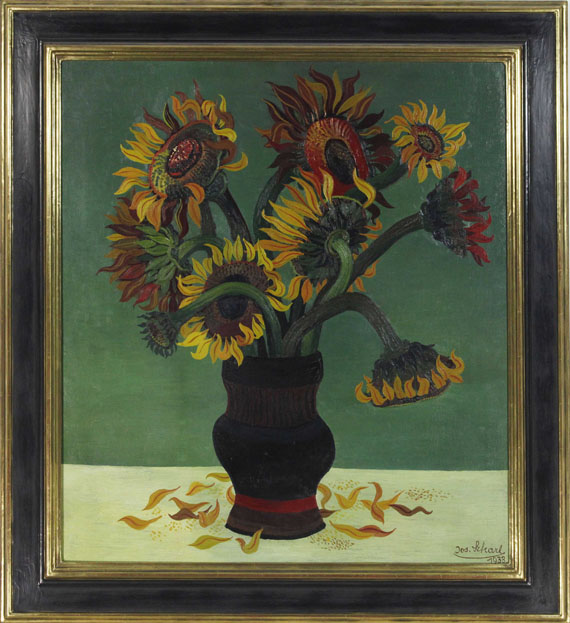 Josef Scharl - Sonnenblumen (Sunflowers) - Cornice