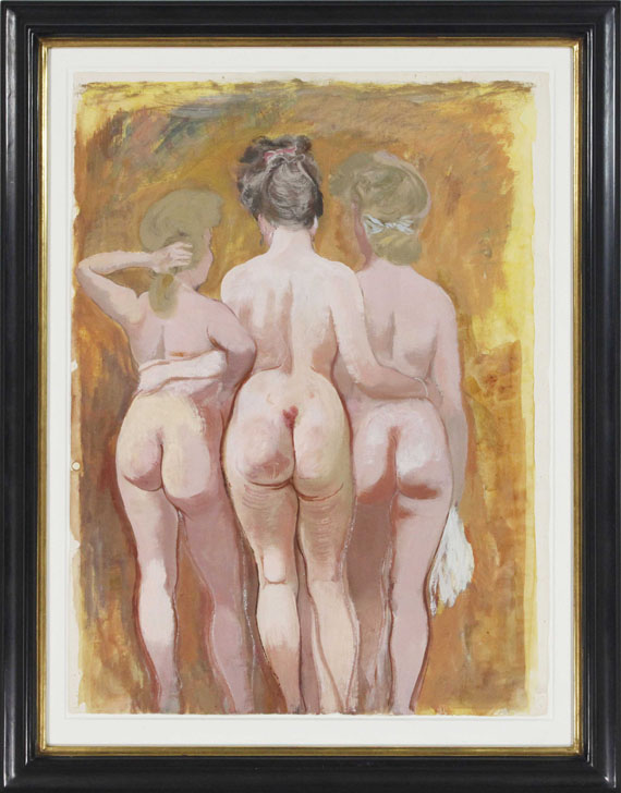 George Grosz - Three Female Nudes - Cornice