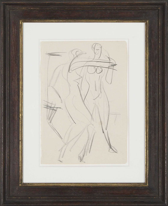 Ernst Ludwig Kirchner - Im Atelier: Zwei weibliche Akte - Cornice
