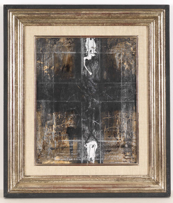 Antoni Tàpies - Paper with two marks - Cornice