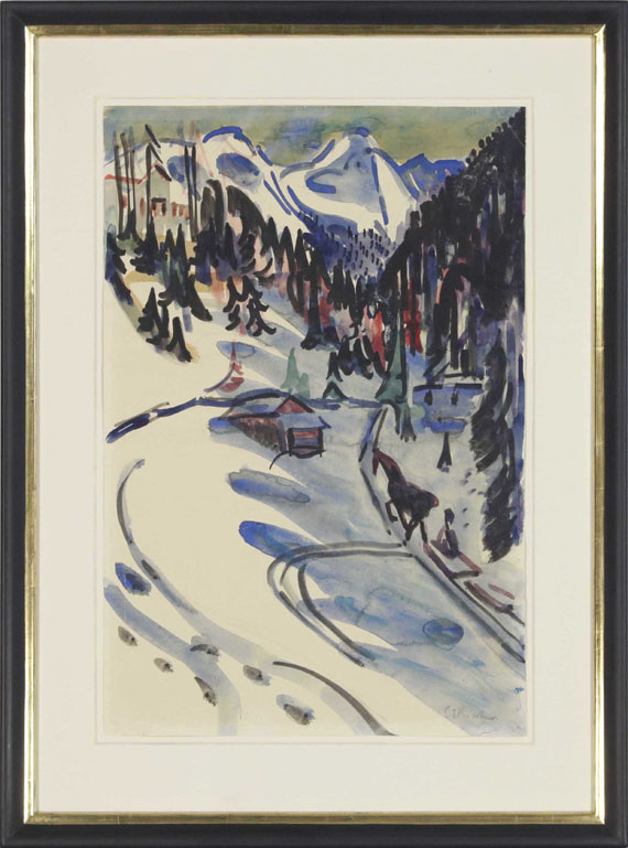 Ernst Ludwig Kirchner - Sertigtal im Winter - Cornice