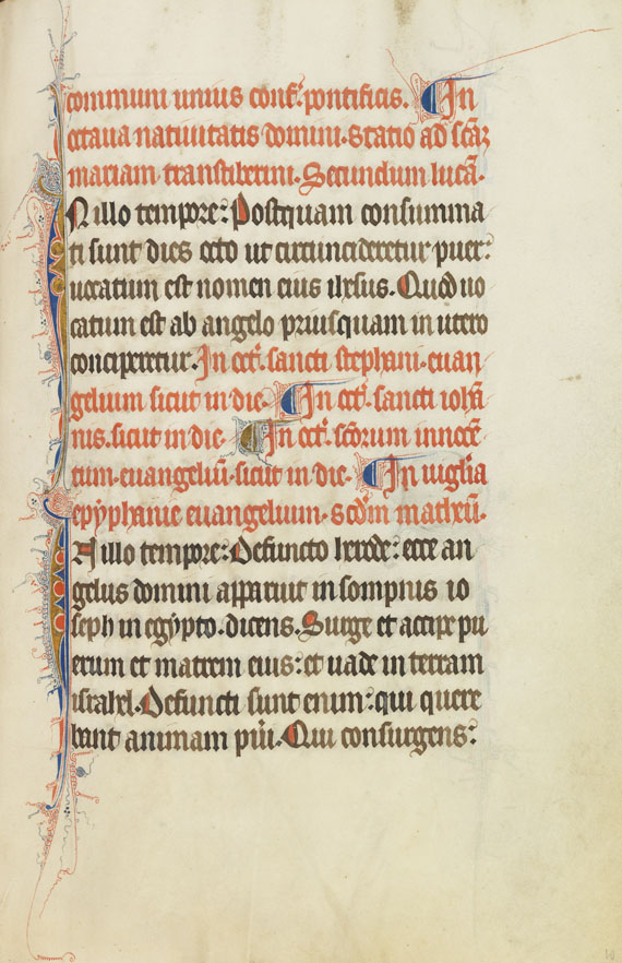 Manuskripte - Lektionar. Pergamenthandschrift, Frankreich um 1325-50