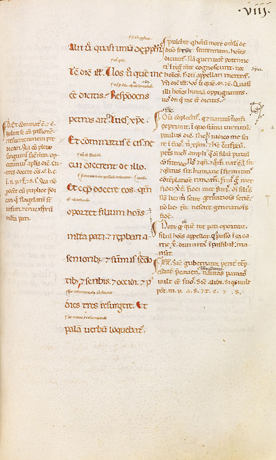  Manuskripte - Markus-Evangelium mit Glossa ordinaria. Pergamenthandschrift, Italien - Altre immagini