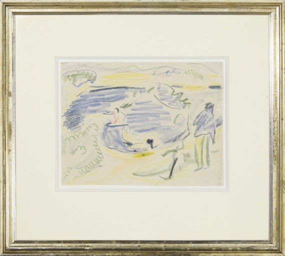 Ernst Ludwig Kirchner - Badende (Badende im Teich) - Cornice