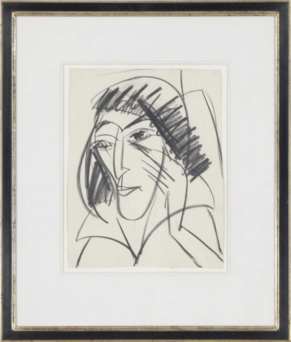 Ernst Ludwig Kirchner - Mädchenkopf (Erna) - Cornice