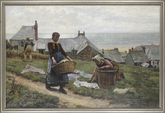 William Henry Bartlett - A bad wind for fish, but a good one for drying - Cornice