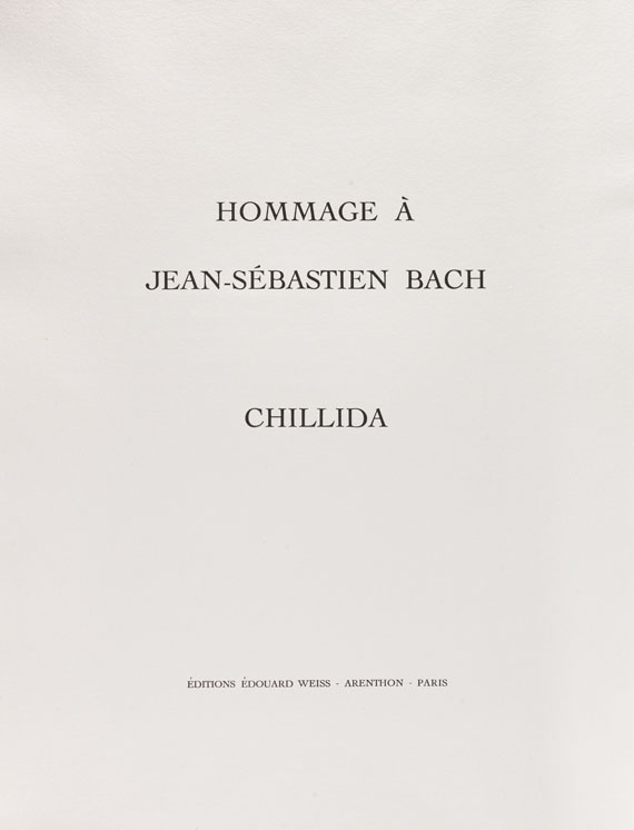 Eduardo Chillida - Hommage à Johann Sebastian Bach, Folge von 12 Blatt, Mappenwerk - Altre immagini