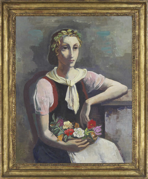 Karl Hofer - Blumenmädchen (Flower Girl) - Cornice