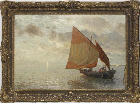 Gustav Schönleber - Venezianisches Fischerboot - Cornice