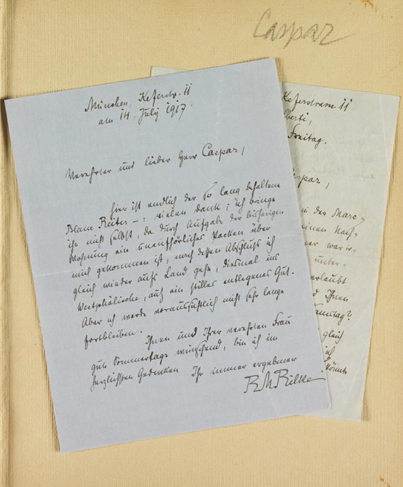 Rainer Maria Rilke - 2 eigenhändige Briefe, dazu ein Exemplar des Blauen Reiter - Altre immagini