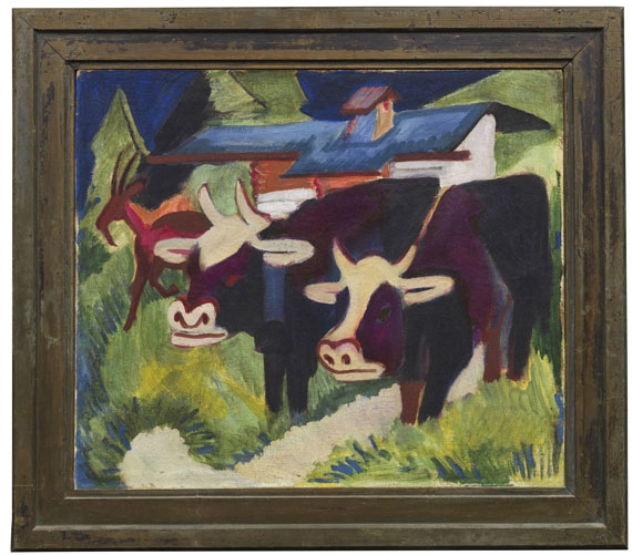 Ernst Ludwig Kirchner - Kühe auf der Alp - Cornice