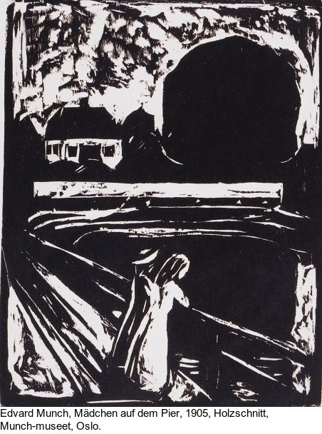 Edvard Munch - Mädchen auf der Brücke