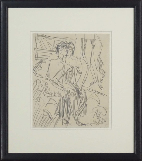 Ernst Ludwig Kirchner - Erna und Gerda im Atelier - Cornice