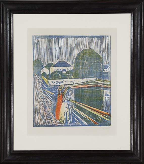 Edvard Munch - Mädchen auf der Brücke - Cornice