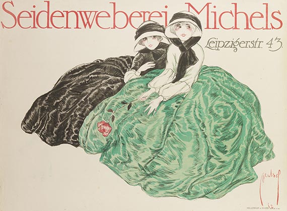 Ernst Deutsch-Dryden - Plakat: Seidenweberei Michels, Leipzigstr. 43