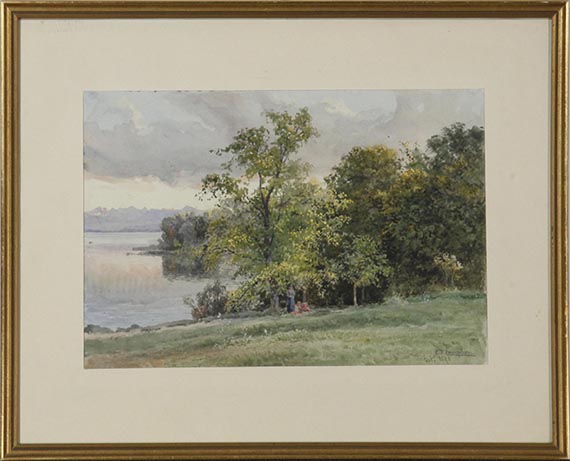 Edward Theodore Compton - Landschaft am Starnberger See - Cornice