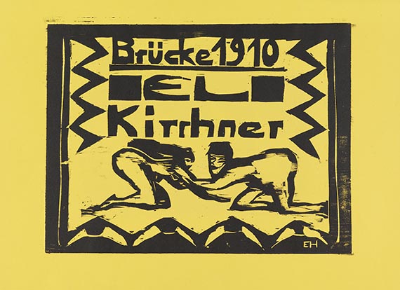 Mappenwerk / Portfolio - 5. Jahresmappe der Künstlergruppe "Brücke", gewidmet Ernst Ludwig Kirchner - Altre immagini