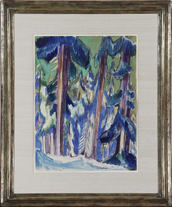 Ernst Ludwig Kirchner - Bergtannen im Winter - Cornice