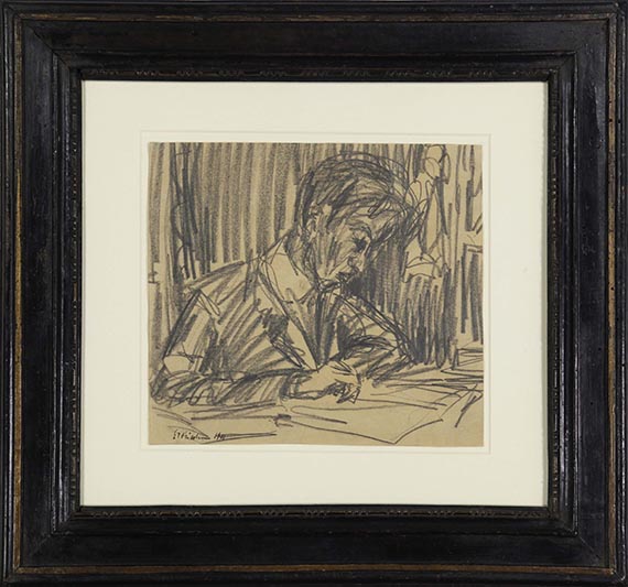 Ernst Ludwig Kirchner - Selbstbildnis, zeichnend - Cornice