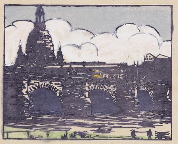 Ernst Ludwig Kirchner - Augustusbrücke mit Frauenkirche