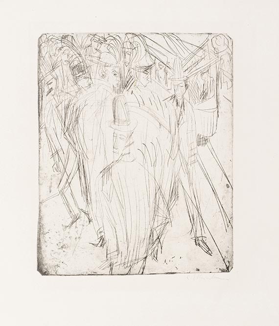 Ernst Ludwig Kirchner - Passantenknäuel und Elektrische
