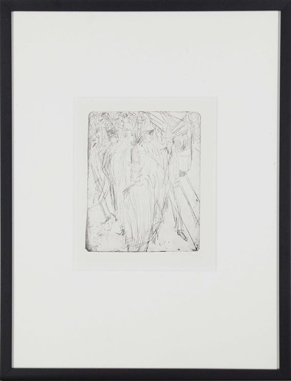 Ernst Ludwig Kirchner - Passantenknäuel und Elektrische - Cornice